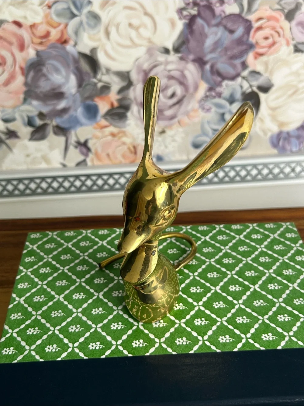 Vintage brass big earred mcm mouse